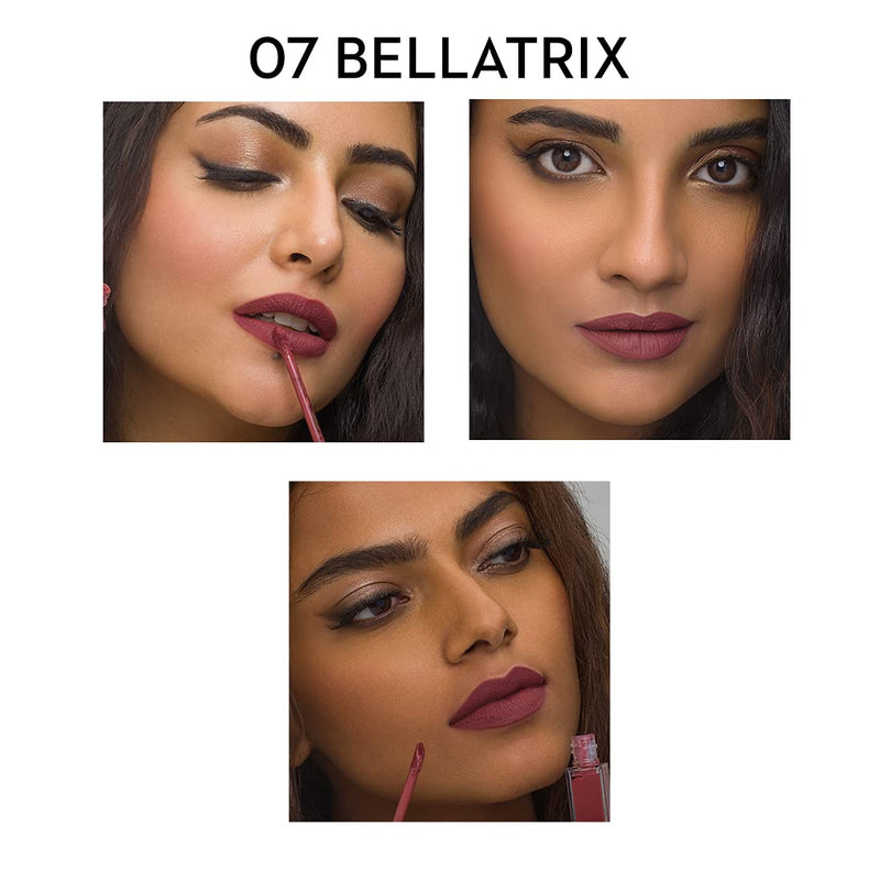 SUGAR Cosmetics Mettle Liquid Lipstick - 07 Bellatrix (Mauve pink with brown undertones) Creamy Lightweight Texture, Silky Smooth Lips 07 Bellatrix (Mauve pink with brown undertones) - BeesActive Australia