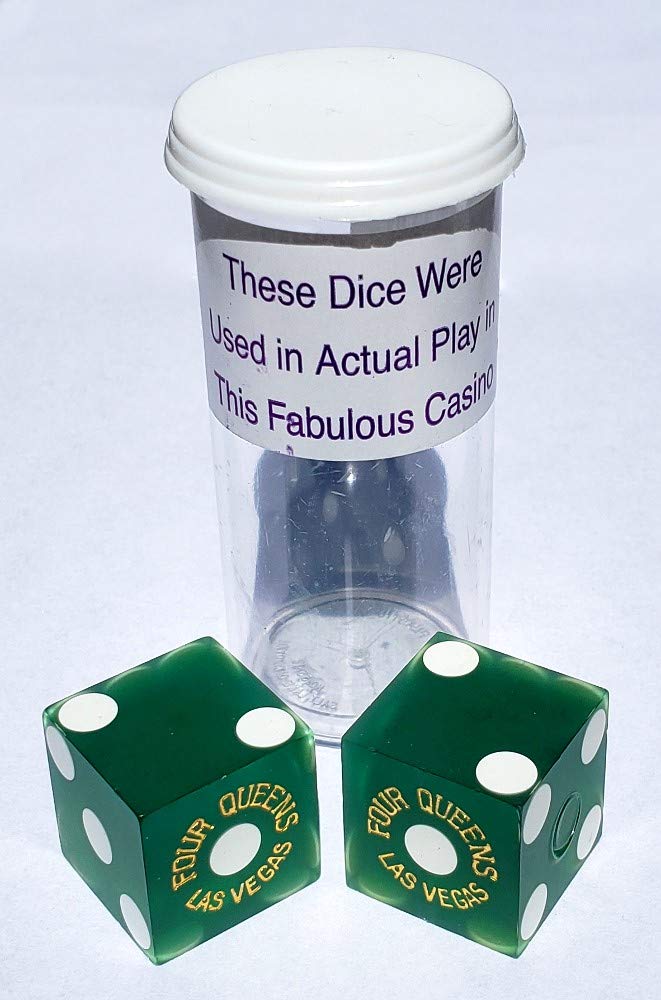 Cyber-Deals Wide Selection of 19mm Craps Dice - Authentic Las Vegas Casino Table-Played (Four Queens (Green Frosted)) - BeesActive Australia
