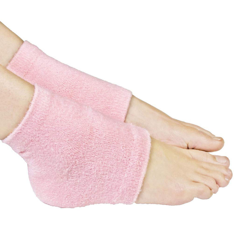 Beaupretty Moisturizing Heel Socks Gel Heel Socks Toeless Spa Socks Soft Heel Socks for Dry Hard Cracked Skin (Pink) 10 x 6 x 1cm Pink - BeesActive Australia