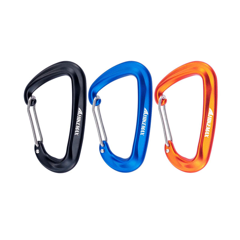 Hikemax 7075 Aluminum Carabiners, Heavy Duty Carabiners Clips 12 KN for Hammocks, Clipping On Camping Accessories, Keychains - BeesActive Australia