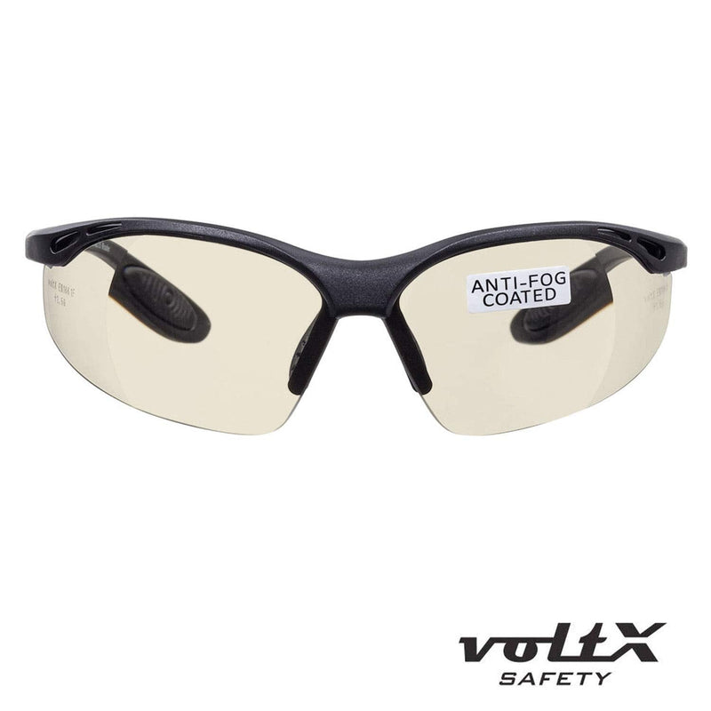 voltX 'Constructor' SAFETY READERS Full Lens Reading Safety Glasses UKCA & CE EN166f certified (+1.0 Dioptre, Mirror) � Wraparound Style � Anti fog coated UV400 lens +1.0 Dioptre Mirror - No Case - BeesActive Australia