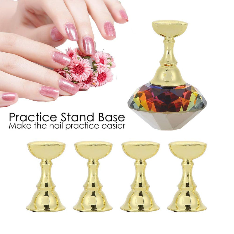 Nail Tips Stand Holder, Magnetic False Nail Tip Practice Stand Crystal Base Holder Nail Art Display Manicure for Salon DIY and Practice Manicure (Colorful) Colorful - BeesActive Australia