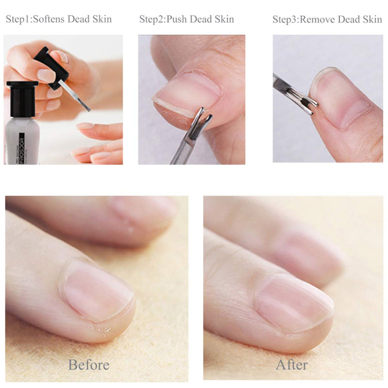 Nail Art Stainless Steel Dead Skin Remover Fork Manicure Pedicure Cuticle Pusher Tool Remove The Edge Of The Nail And Push The Dead Skin - BeesActive Australia