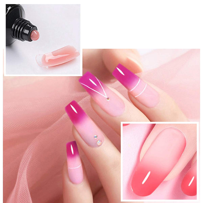 Biutee Nail Extension Gel Kit 15ml Pink Clear Colors Poly Nail Gel kit with 30ml Slip Solution 15ml Base and Top Coat Nail File And Nail Pen Builder Gel Pro Painless Poly Gel Long Lasting - BeesActive Australia