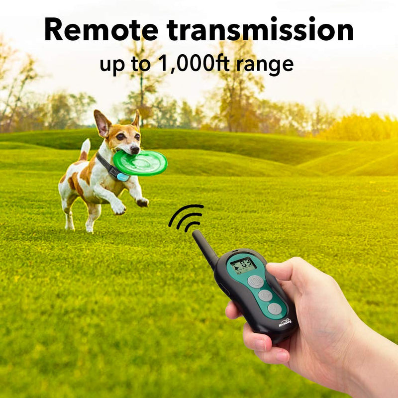 RICHDOG Dog Training Collar - Waterproof Dog Shock Collar with Remote Range Up to 1000ft, 1~99 Levels Beep, Vibration, Shock Modes, Rechargeable Dog Collar for Large Medium Small Dogs, Safe Large Dogs - BeesActive Australia