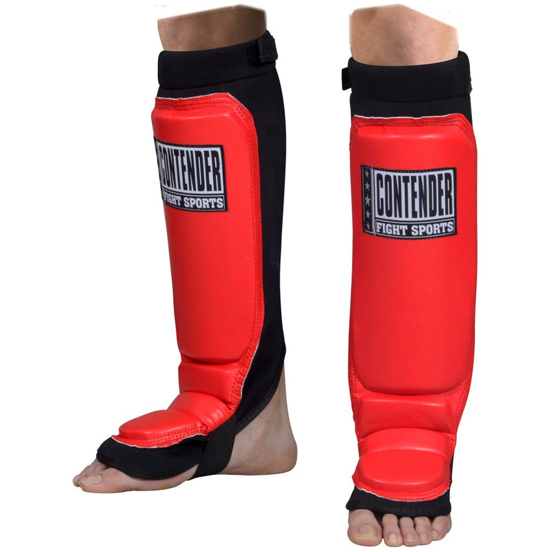 [AUSTRALIA] - Contender Fight Sports Grappling MMA Shin Guards Youth Large Black 