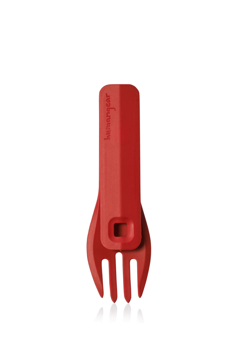 humangear GoBites Click Portable Silverware Utensils Camping Gear Accessories Kitchen Equipment for Cooking or Lunchbox, 1-Pack Red - BeesActive Australia