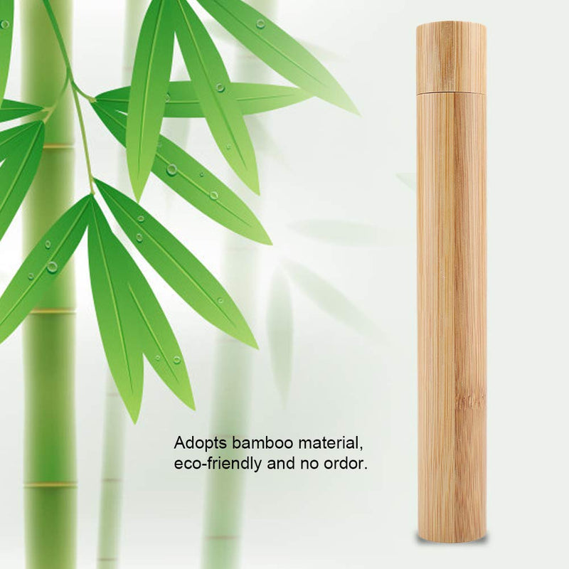 Smandy Toothbrush Case Eco-Friendly Natural Bamboo Toothbrush Holder Portable Toothbrush Box Tube Perfect for Travel - BeesActive Australia