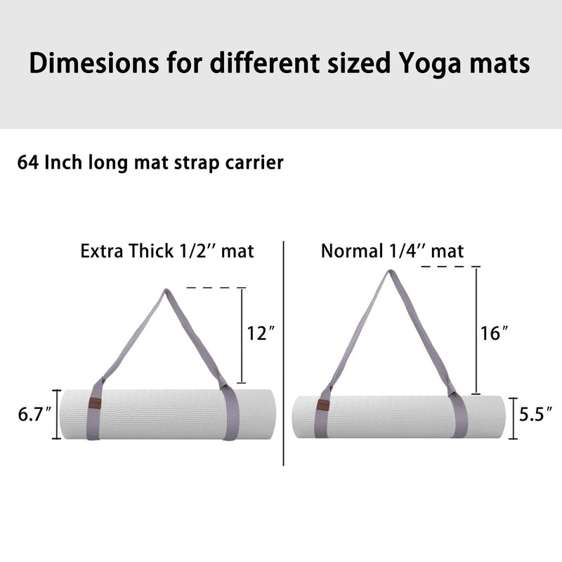 Yoga Mat Strap/Sling Adjustable Yoga/Exercise Mat Carrier, Macaron Style Colors, Made of Durable Comfy Cotton Strap Only Black+brown+red - BeesActive Australia