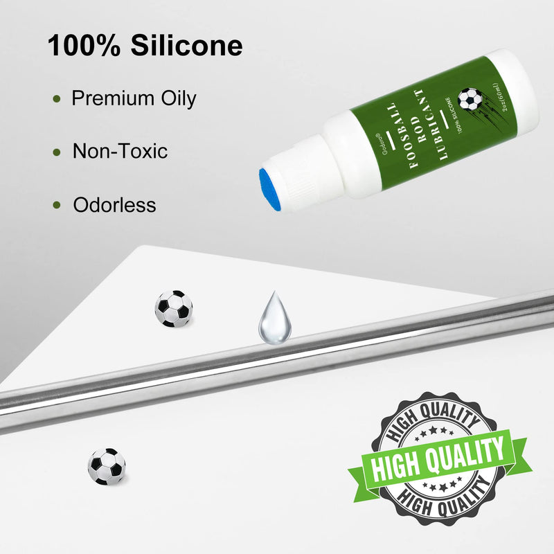 2oz Foosball Rod Lubricant with Dauber Top Applicator, 100% Pure Silicone Oil for Foosball Accessories, Long Lasting Foosball Lubrication for Foosball Table Rods, No Mess & Easy to Use - BeesActive Australia