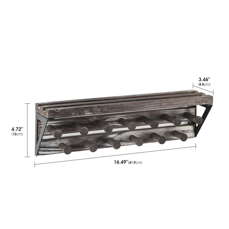 J JACKCUBE DESIGN Rustic Wood Wall Mount Display Rack -MK670A - BeesActive Australia