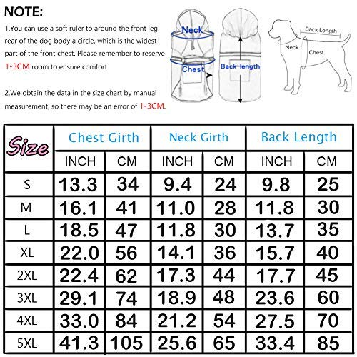 FEimaX Dog Raincoats Rain Poncho Coat Waterproof Pet Raincoat Jacket with Hood for Medium and Large Dogs, Lightweight Hoodies Windproof for Outdoor Walking M (Chest: 16.1'', Body 11.8'') Pink - BeesActive Australia