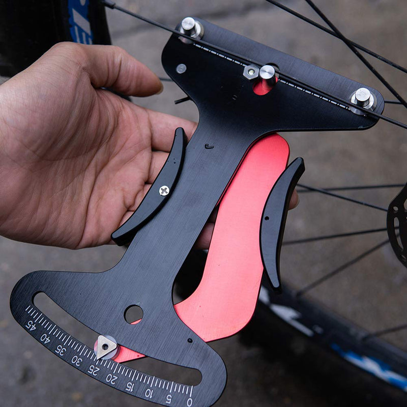 Bicycle Tension Meter Spokes Calibration Tool, Bicycle Wire Wheel Set Mountain Bike Rim Adjustment Tensionmeter for Bicycle Wheel Spokes Manufacturing or Correction black - 1 pc - BeesActive Australia