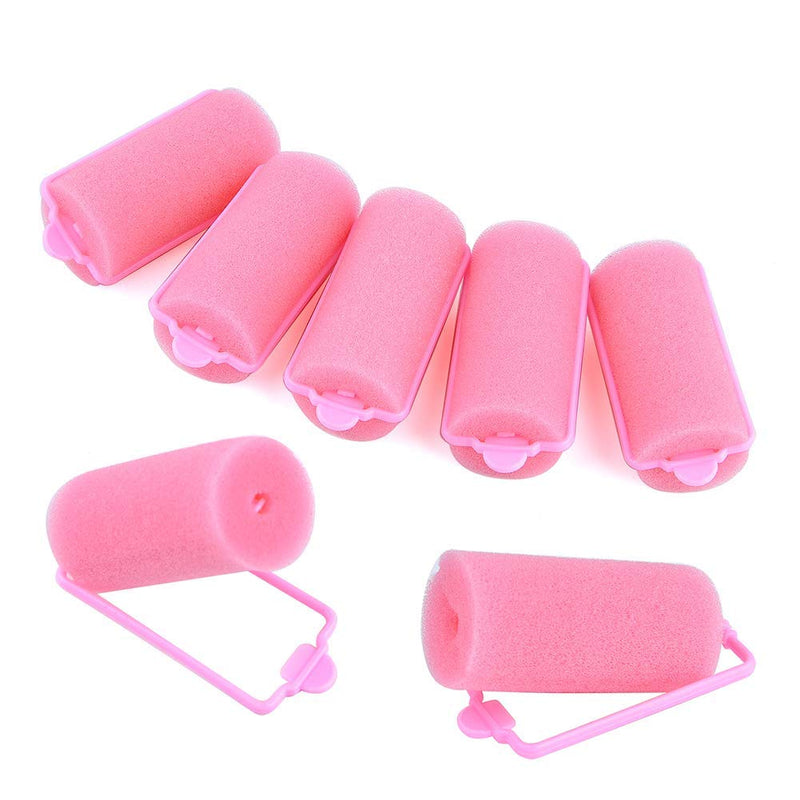wordmouk 36 Pieces Foam Sponge Hair Rollers Pink Hair Rollers Soft Sponge Curlers DIY Hair Styling Hairdressing Tools for Women Kids (20 mm) - BeesActive Australia