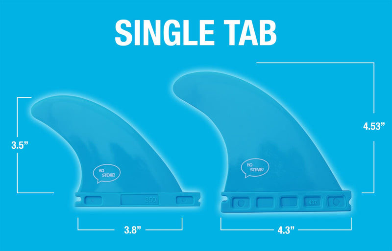 Ho Stevie! Fiberglass Reinforced Polymer Surfboard Fins - Quad (4 Fins) Twin Tab or Single Tab Sizes, with Fin Bag, Screws, Wax Comb and Fin Key Aqua - BeesActive Australia