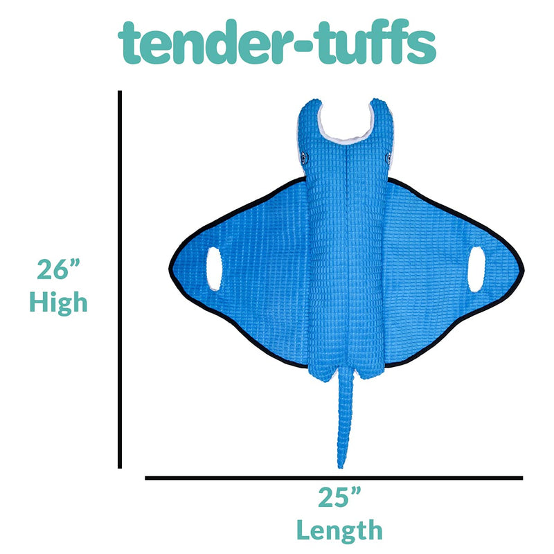 Snuggle Puppy Tender-Tuffs Extra Large Whale Shark and Big Manta Ray Plush Dog Toys Bundle - Tough Marine Animal Squeaky Toys - BeesActive Australia