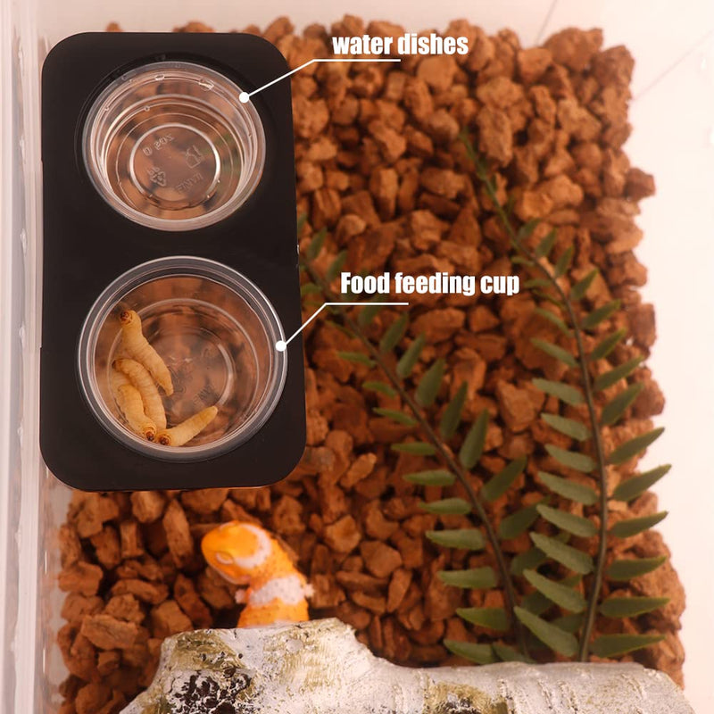 FinYii 100 Count Crested Gecko Food Cups, Reptile Leopard Gecko Feeding Ledge Replacement Cups - 0.5oz - BeesActive Australia