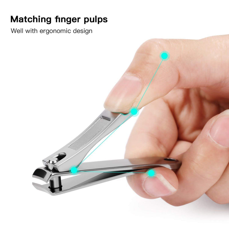 Nail Clippers 15mm Wide Jaw Opening nail cutters Toenail Cutter Toenail Cutter Preventing Splash Stainless Steel Sharp Sturdy trimmer set built-in nail file,for Thick Nails, Men - BeesActive Australia