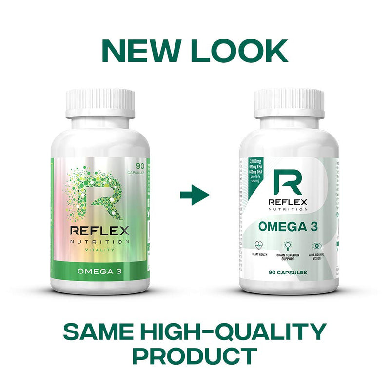 Reflex Nutrition Omega 3 Supplement Capsules 1000mg of which 330mg is EPA and 220mg is DHA (90 Caps) - BeesActive Australia