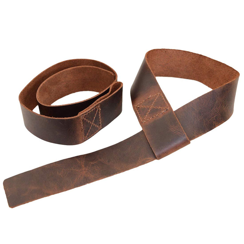 Hide & Drink, Leather Lifting Straps (2 Pieces), Bodybuilding, Sports, Gym, Fitness, Accessories, Handmade Includes 101 Year Warranty :: Bourbon Brown - BeesActive Australia