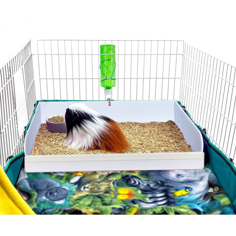 Guinea Pig Litter Box Guinea Pig Kitchen for All C&C and Midwest Cages,Guinea Pig Hay Box Keep The Guinea Pig Cage Clean and Tidy. C&C1X2 White - BeesActive Australia