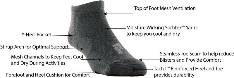 Pree Premium Technical Low-Cut Running Socks for Adults (2-pack) X-Large Charcoal - BeesActive Australia