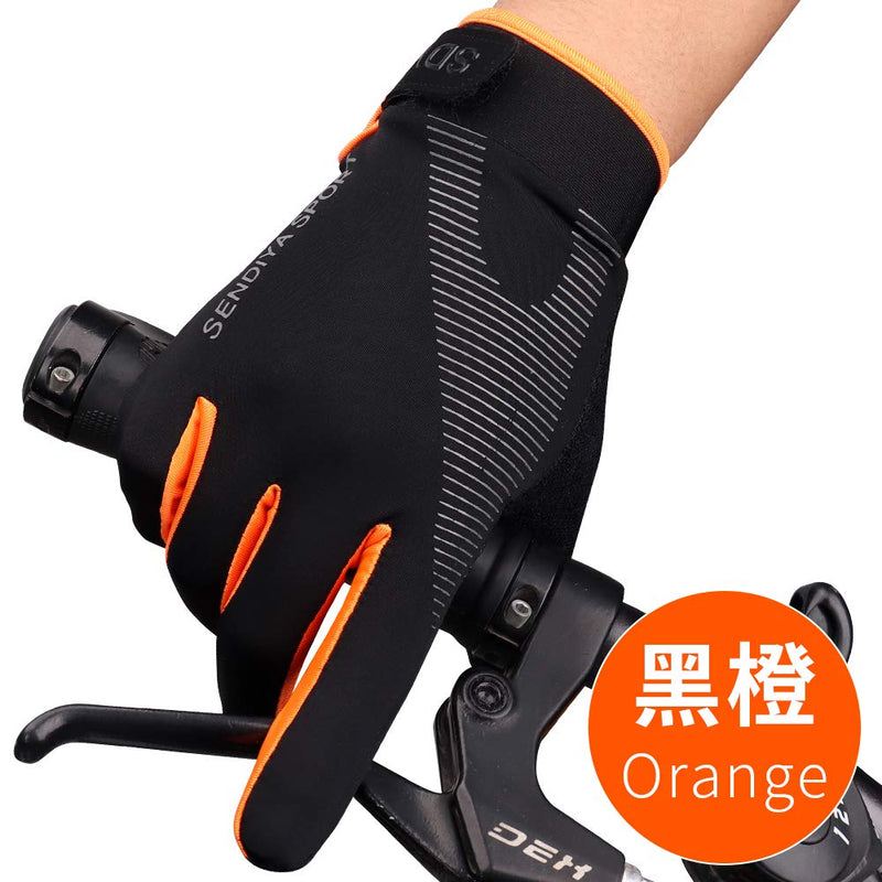 YHT Workout Gloves, Full Palm Protection & Extra Grip, Gym Fishing Fencing Gloves for Weight Lifting, Training, Fitness, Exercise (Men & Women) Orange Medium - BeesActive Australia