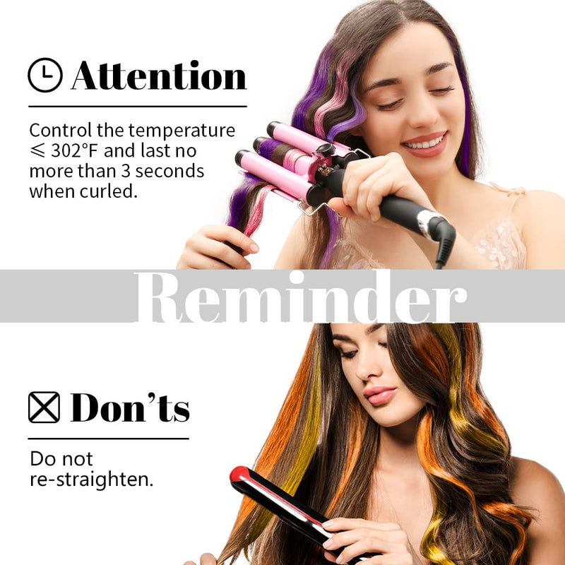 Dreamlover Girls Hair Extensions, Clip in Coloured Hair Extensions for Kids, 24 Pack Multi Colors A - Curly - BeesActive Australia