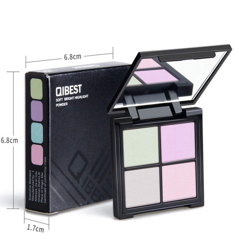 Highlighter 4 Colors Glow Kit Makeup Powder Face Illuminating Repair Highlighting Bronzer Palette - BeesActive Australia