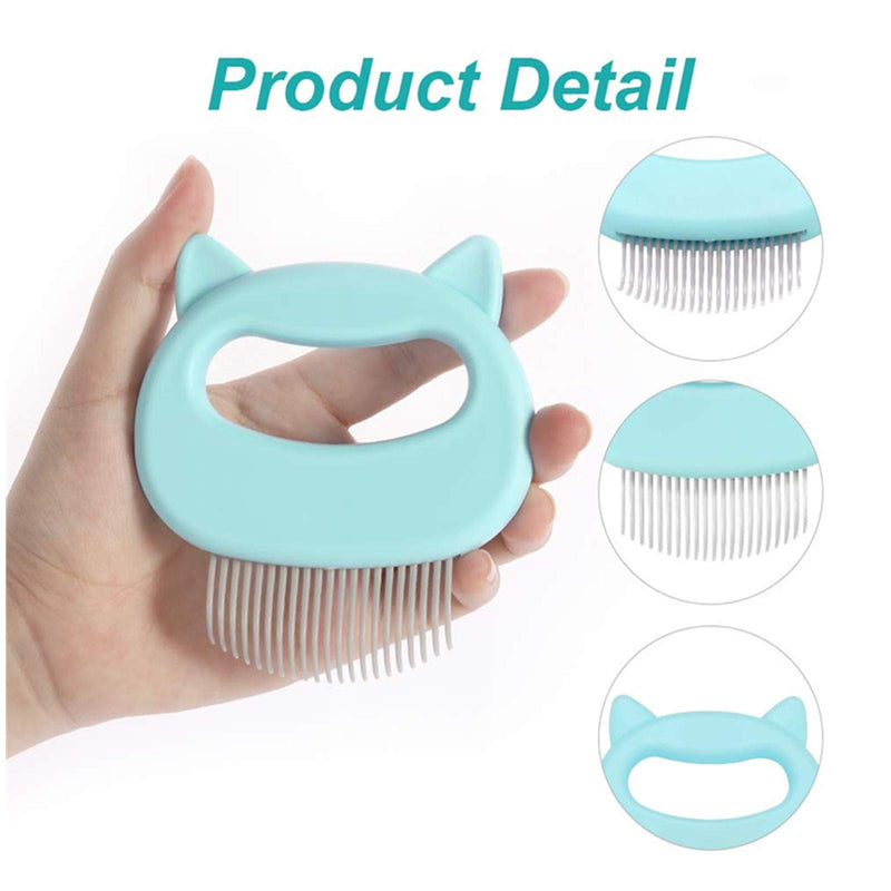 Luckgy 3 Pcs Cat Dog Comb Pet Hair Grooming Massage Comb, Cat Dog Hair Shedding Brush Pet Shell Comb for Removing Matted Tangled Fur and Loose Hair (Blue,Green, Pink) - BeesActive Australia