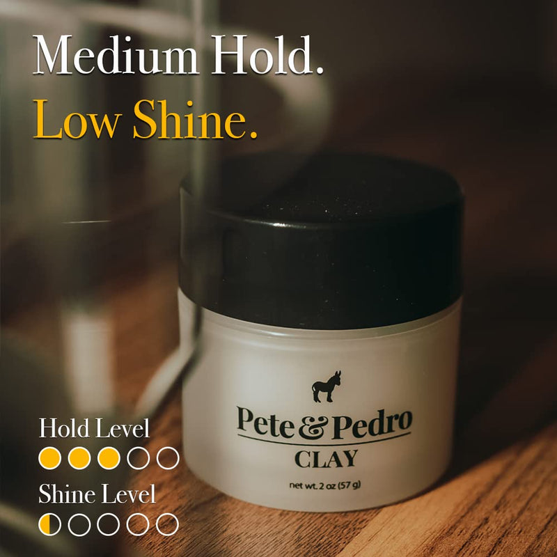 Pete & Pedro CLAY - Hair Clay For Men | Medium Hold and Matte Finish | As Seen on Shark Tank 2 Oz a) Hair Clay 2 oz. - BeesActive Australia