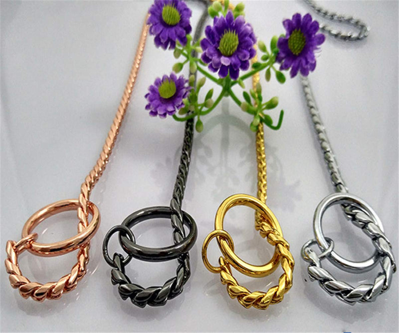 Umisun Dog Snake Chain Choke Collar P Chock Metal Chain Pet Collars Necklace Walking Training Pet Supplies for Small Medium Large Dogs 4.0mm×20" Rose Gold - BeesActive Australia