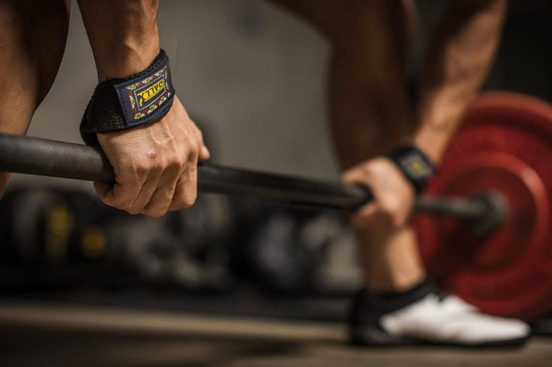 DALLX Weight Lifting Straps for Deadlifting Powerlifting Bodybuilding Gym Fitness Workout Soft Cotton Neoprene Wrist Strong Grip Support for Men and Women – Pair Black - BeesActive Australia