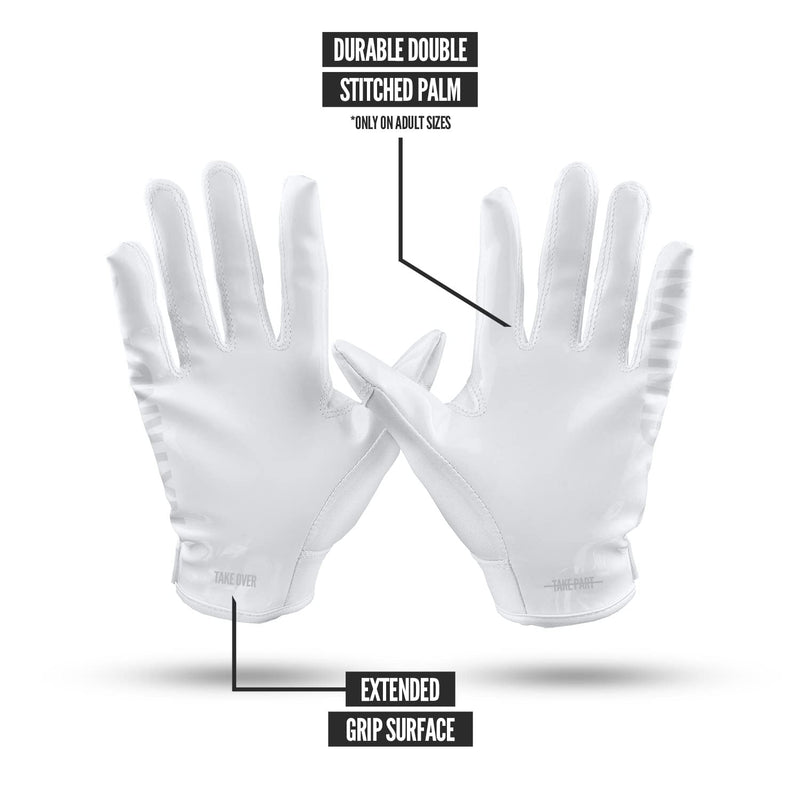 Nxtrnd G1 Pro Football Gloves, Men's & Youth Boys Sticky Receiver Gloves White Large - BeesActive Australia