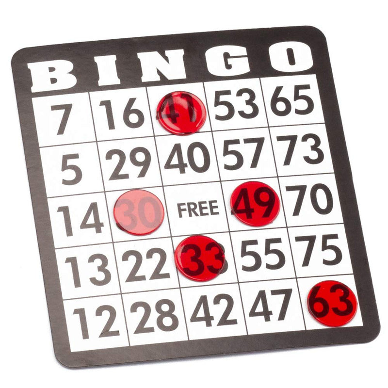 GSE Games & Sports Expert 500/1000 Pieces of 3/4-inch Plastic Transparent Bingo Chips (Several Colors Available) Red 1000-Pack - BeesActive Australia