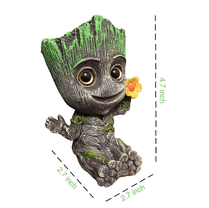 SLOCME Aquarium Groot Air Bubbler Decorations - Oxygen Pump Resin Crafts for Aquarium Fish Tank Decorations,with Air Bubbler Stone for Aquarium - BeesActive Australia
