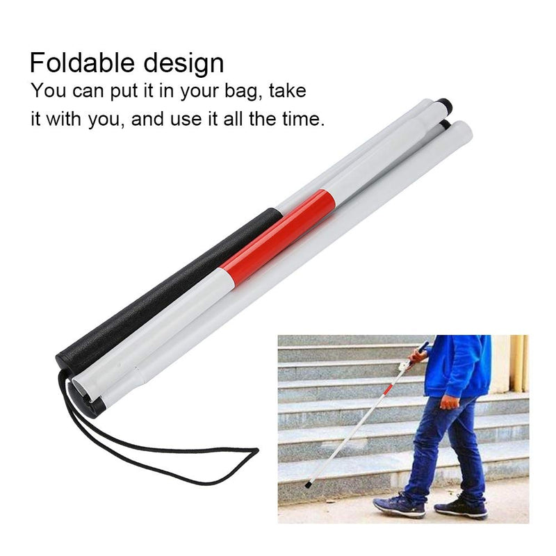 Folding Walking Stick - Portable Reflective Cane Crutch Anti-Shock Guide Walking Stick for Blind People (Local delivery) - BeesActive Australia