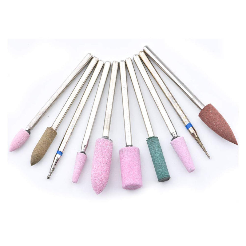 JACA Ceramic Nail Drill Bits Electric Manicure Head Replacement Device For Manicure Pedicure Polishing Mill Cutter Nail Files - BeesActive Australia