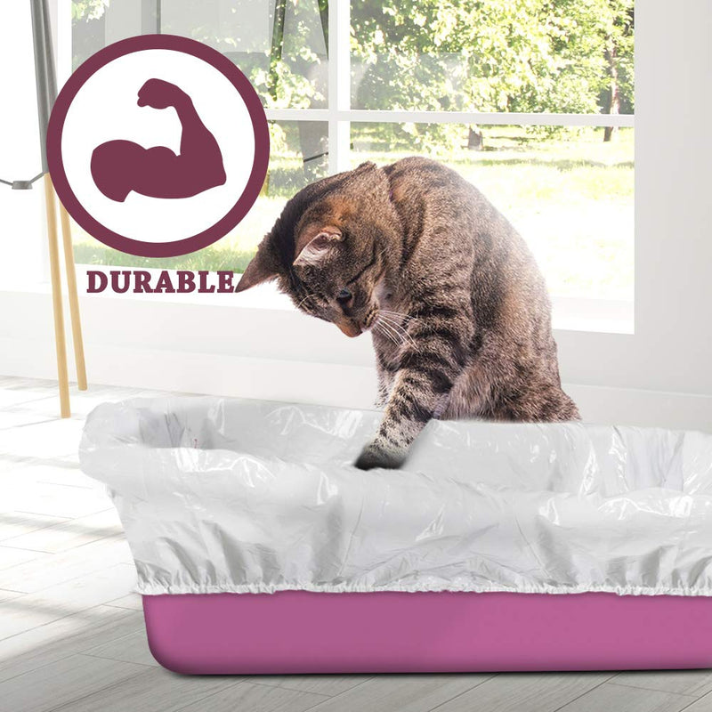 Alfapet Kitty Cat Pan Disposable, Elastic Liners- 10-Pack-For Large, X-Large, Giant, Extra-Giant Size Litter Boxes- With Sta-Put Technology for Firm, Easy Fit- Quick + Clever Waste Cleaners Jumbo - BeesActive Australia