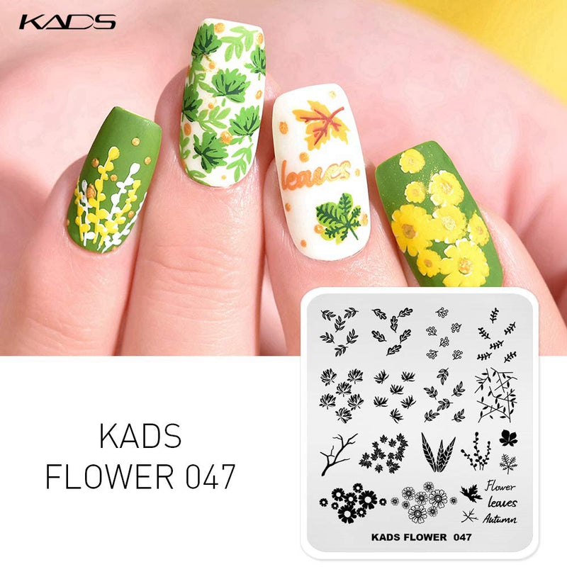 KADS 5pcs Nail Stamp Plates set Nails Art Stamping Plate Leaves Flowers Animal Nail plate Template Image Plate - BeesActive Australia