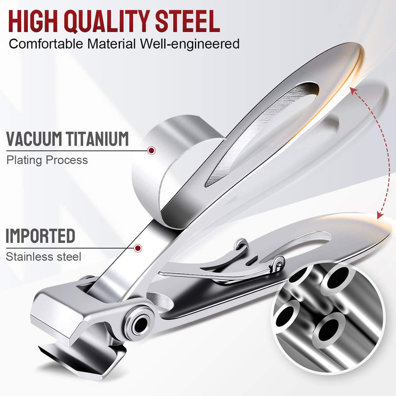 PrettyDiva Straight Edge Nail Clippers - Heavy Duty Straight Blade Wide Jaw Nail Clipper for Thick Toenails or Tough Nails, Extra Large Oversize Toe Nail Clippers Cutter for Adults Men Seniors Elderly - BeesActive Australia