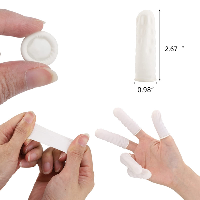 400 Count Latex Finger Cots Medium Fingertip Gloves Disposable Finger Rubber Tips Protector Anti-Static Medium (Pack of 400) - BeesActive Australia