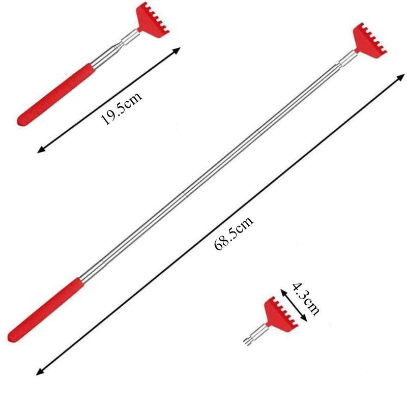 4 Pcs Back Scratcher Portable Extendable Back Scratcher with Telescopic Handle for Head Back Legs and Other Tickling Massage - BeesActive Australia