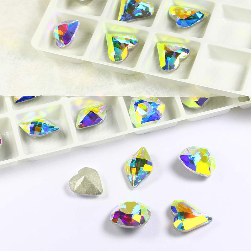 Dongzhou mixed shapes big nail crystal AB diamond stone large pointed back rhinestones strass bling glass gems glitter 3d nail art decoration stickers - BeesActive Australia