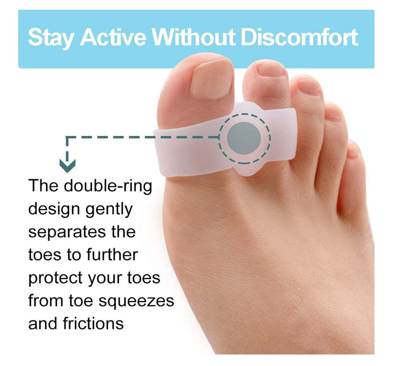 Toe Spreader to Correct Misalignment of Toes - Reduce Bunion Pain - Overlapping Toes - Toe Spacer Pair - BeesActive Australia