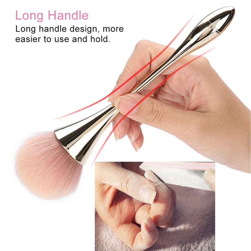 Nail Art Brush, Nail Dust Removal Brush Long Handle Manicure Nail Art Tools Nail Powder Cleaning Brush - BeesActive Australia