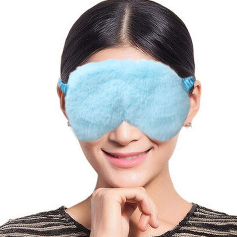 4 Pcs Plush Eye Mask Soft Fluffy Plush Eye Mask Sleep Mask Adjustable for Kids Adult Women - BeesActive Australia