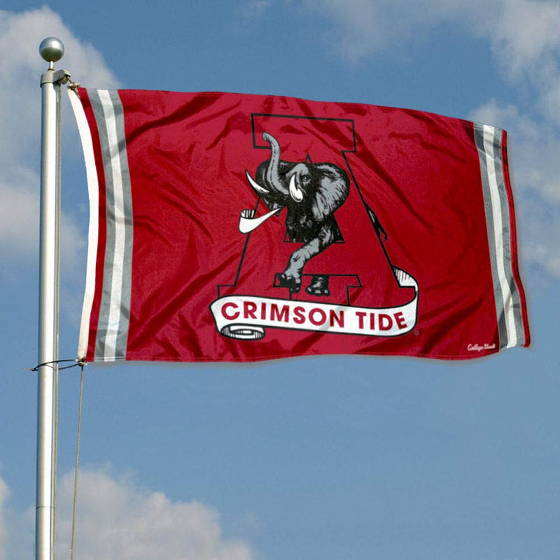 College Flags & Banners Co. Alabama Crimson Tide Vintage Retro Throwback 3x5 Banner Flag - BeesActive Australia