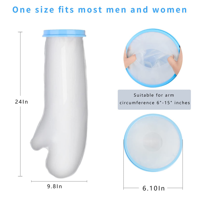 SUPERNIGHT Waterproof Cast Cover for Shower, Adult Half Arm Dressing Cover/Watertight Cast Bandage Protector for Hand, Elbow and Wrist Adult Arm - BeesActive Australia