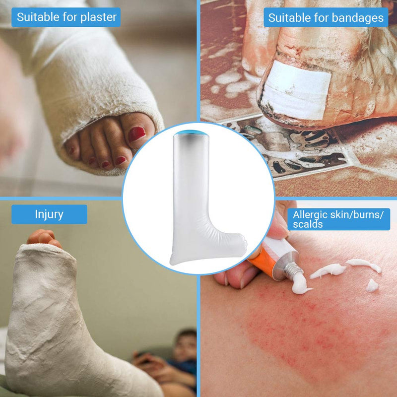 Waterproof Cast Cover,DOACT Adult Short Legs in Blue Diving Material Rings Shower Protective Sleeve Finger Wound Fits Women Men Adult P2204 66cm - BeesActive Australia